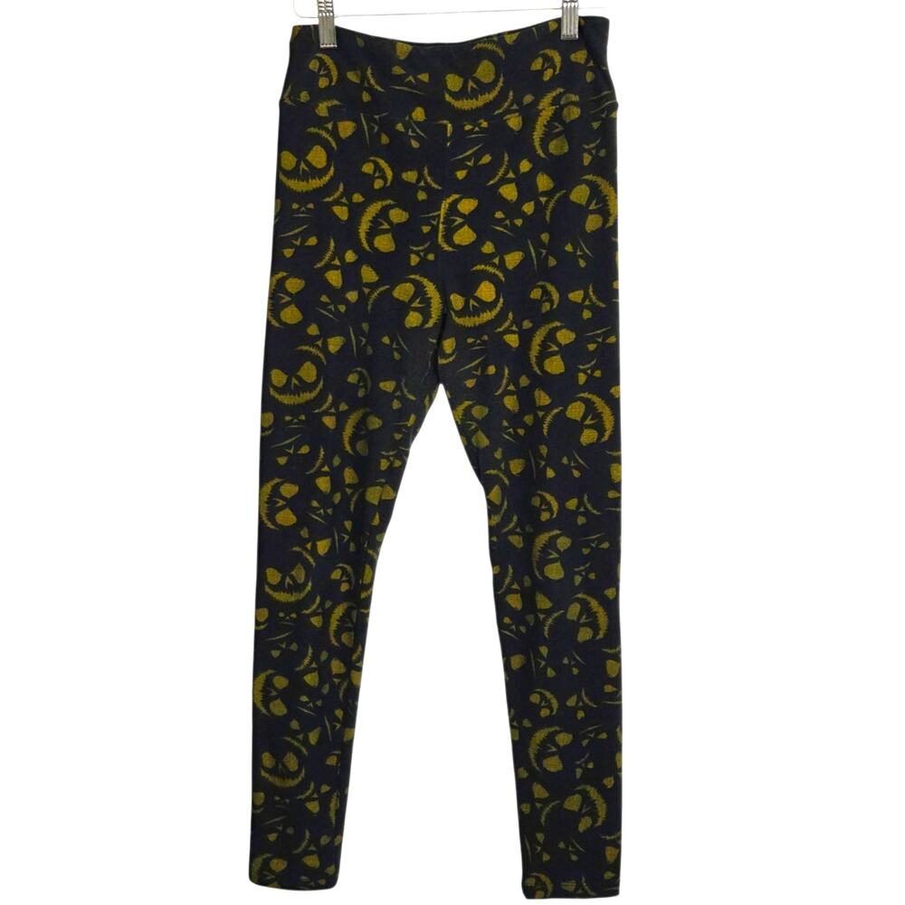 LuLaRoe Halloween Jack-o-Lantern Pumpkin Spooky Soft Ankle Leggings One Size